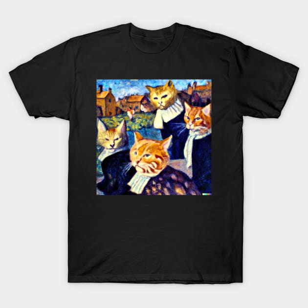 Van Gogh's Cats T-Shirt by sk99